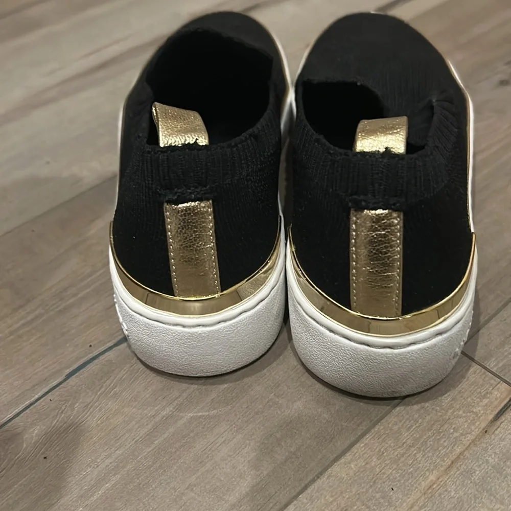 Michael Kors  Black and Gold Slip-On Sneakers